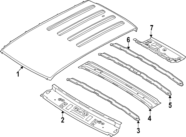 67162K2000 - : Roof Bow for Hyundai Image