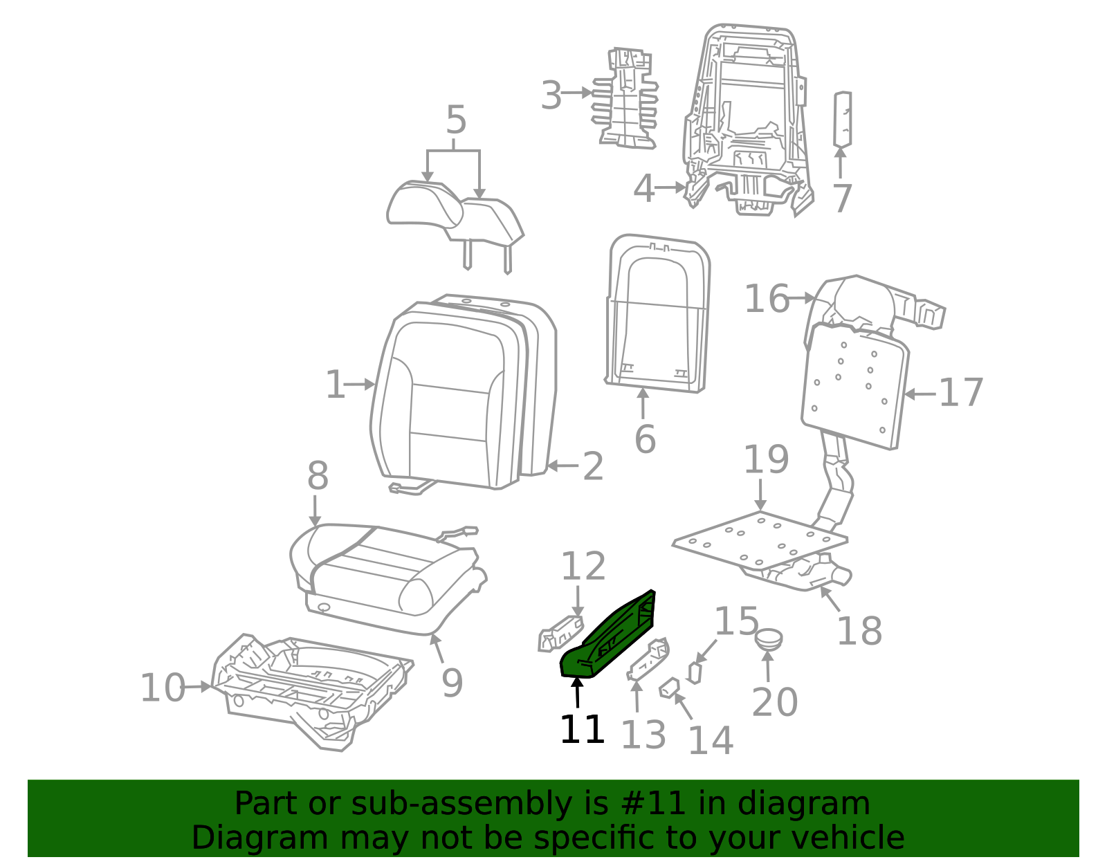 Seat Trim Panel YW4Z-5462186-AAD | OEM Parts Online