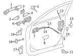 6874002080 - Body: Lower Hinge for Toyota Image