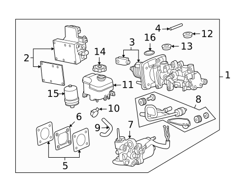 Master Cylinder - Components On Dash Panel for 2009 Hummer H3T #0