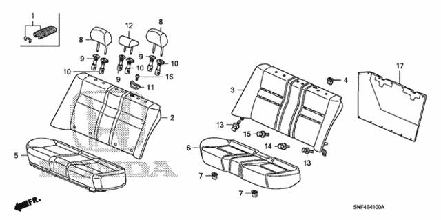 Rear Seat for 2007 Honda Civic #0