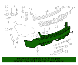 2017-2019 Cadillac XT5 Black Rear Lower Bumper Cover 84207385 GM ...