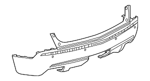 2017-2019 Cadillac XT5 Black Rear Lower Bumper Cover 84207385 GM ...