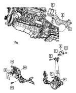 68083017AF - 5.7L HEMI Gas; Engine: Engine Mount Bracket, Left Side for Ram: 1500, 1500 Classic Image