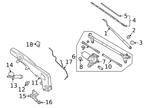 Wiper & Washer Components for 2009 Suzuki Equator #0