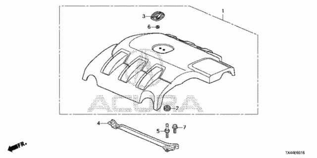 Engine Cover (2) for 2018 Acura RDX #0