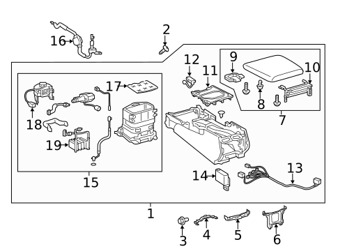 Console for 2019 Lexus LX570 #2