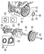 4471933 - 3.8L Gas; Engine: Flexplate Or Flywheel Backing Plate for Chrysler: 300, 300M, Concorde, Pacifica, PT Cruiser, Sebring, Town &amp; Country, Voyager | Dodge: Avenger, Caravan, Challenger, Charger, Grand Caravan, Intrepid, Journey, Magnum, Neon, Nitro, Stratus | Jeep: Wrangler Image