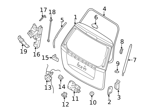 Gate & Hardware for 2014 Kia Sedona #0