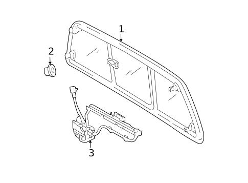 Back Glass for 2004 Toyota Tundra #0