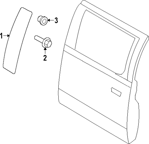 Exterior Trim - Rear Door for 2023 Ford F-450 Super Duty #0