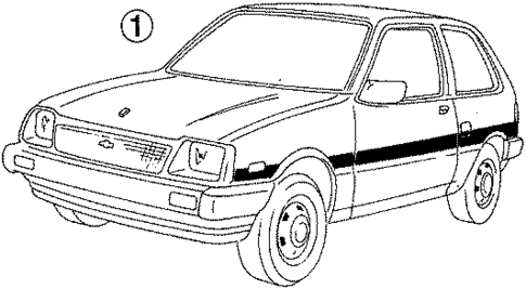 Stripe Tape for 1985 Chevrolet Sprint #0