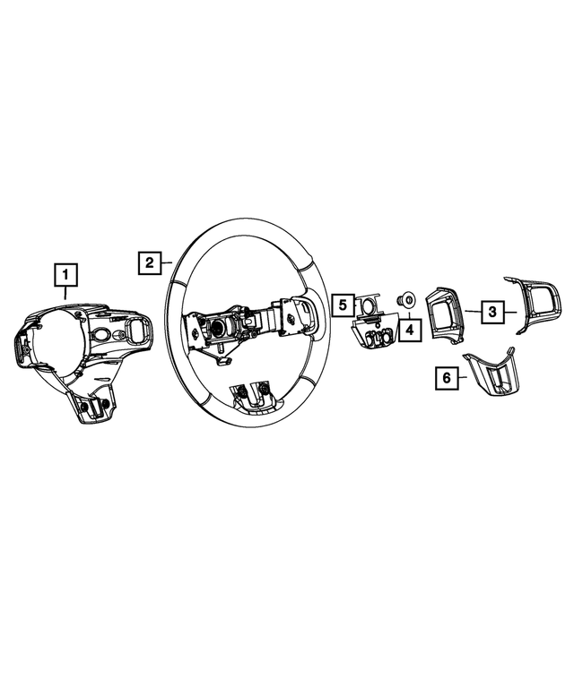 1VZ23XSAAA - Steering: Steering Wheel Bezel, Left for Mopar Image