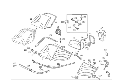 Lighting Unit and Foglight for 1991 Mercedes-Benz 500SL #0