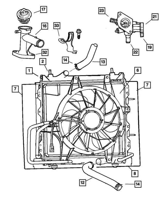 5278200AC - Cooling: Radiator Isolator, Upper for Mopar Image