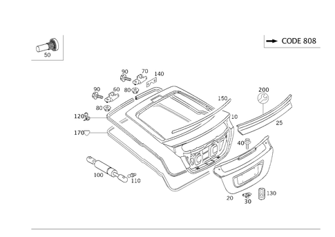 Rear-End Door for 2002 Mercedes-Benz C320 #0
