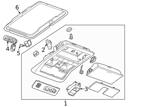 Overhead Console for 2015 Chevrolet Impala #9