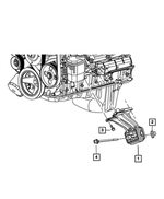 6508081AA - 5.7L Gas; Engine: Hex Flange Head Bolt for Mopar Image