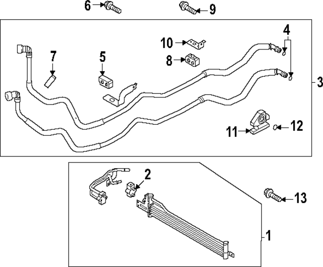 25474T4450 - : Transmission Oil Cooler Line Bracket for Hyundai Image