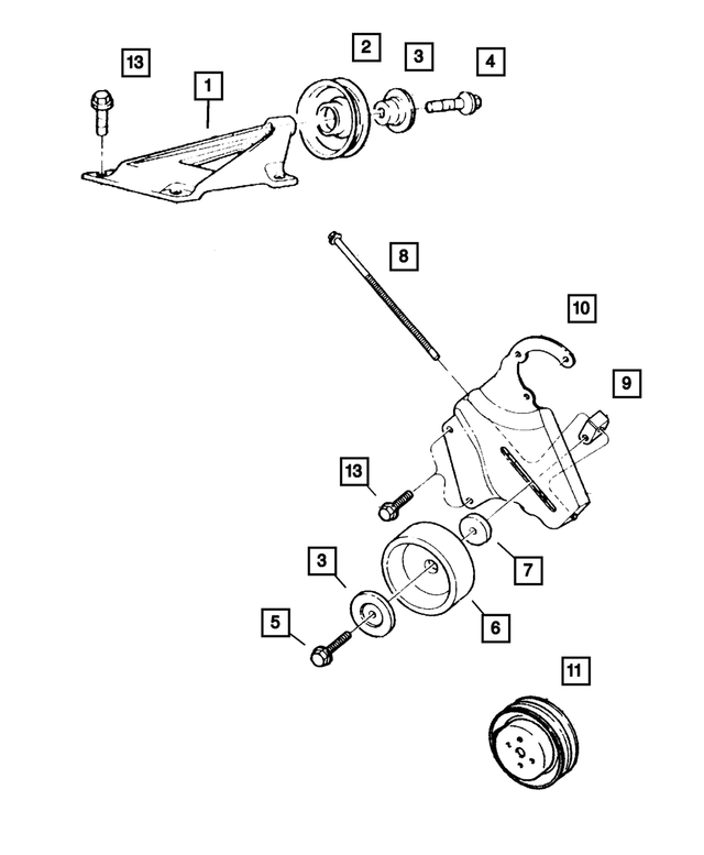 53006551 - : Idler Pulley Bracket for Mopar Image