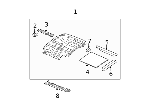 Engine Appearance Cover for 2007 Acura MDX #0