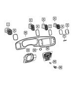 68416828AA - : A/c Outlet Bezel, Black, Chromed for Mopar Image