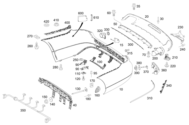 2188850238 - Attachment Parts: Trim, Bumper for Mercedes-Benz: CLS400, CLS550, CLS63 AMG, CLS63 AMG S Image image