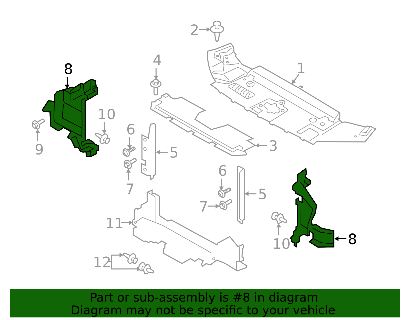 2019-2023 Ford Ranger Air Deflector - Driver's Side (LH) KB3Z-8311