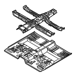 651003F700 - Body: Front Floor Pan for Kia: Amanti Image