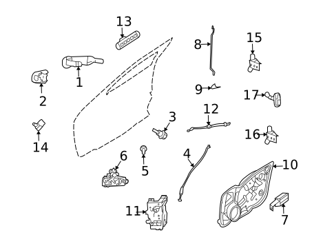 Front Door for 2008 Mercury Milan #1