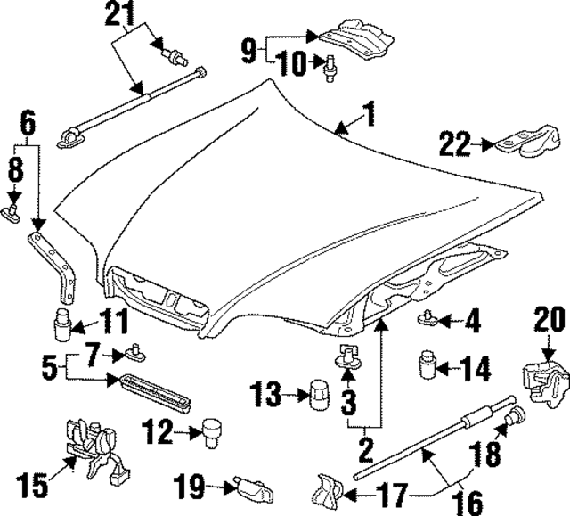 90107SM4003 - Body: Front Seal Clip for Acura Image