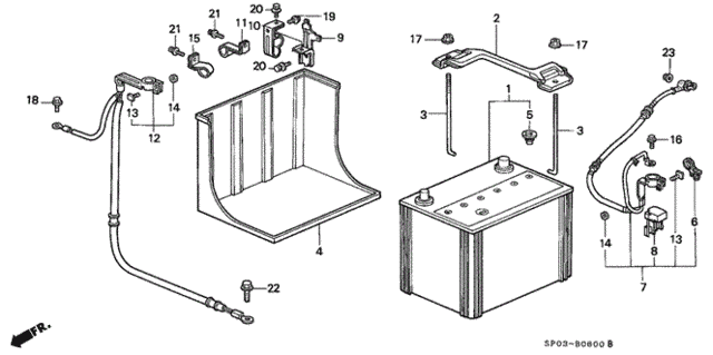 Battery for 1995 Acura Legend #0