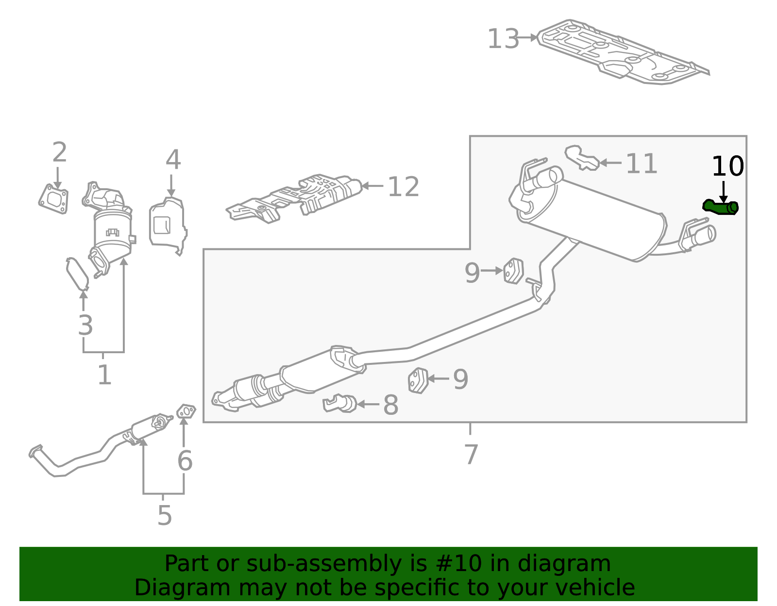2020-2026 GM Muffler & Pipe Hanger 85154361 | TascaParts.com