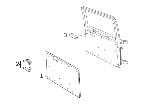 Interior Trim - Rear Door for 1998 Dodge B3500 #1