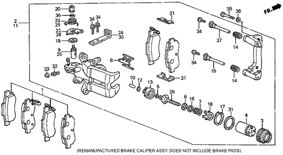 Rear Brake Caliper (SI) for 1986 Honda Prelude #0