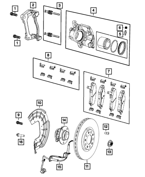 Front Brakes for 2017 Jeep Compass #1