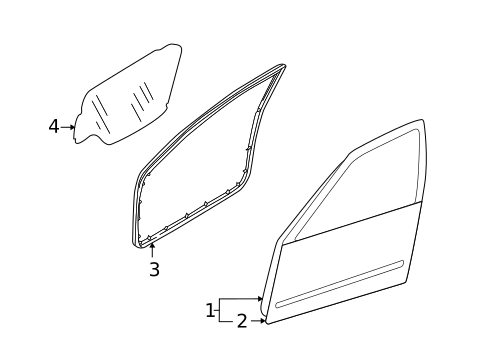 Door & Components for 2004 Nissan Altima #1