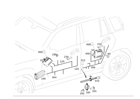Door Wiring Harness and Door Control Unit for 2010 Mercedes-Benz GLK350 #0
