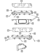5192093AA - : Exhaust Manifold Shield, Lower Rear for Mopar Image