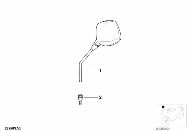 51167677857 - Body Equipment: Rear View Mirror -  for BMW-Motorrad Image