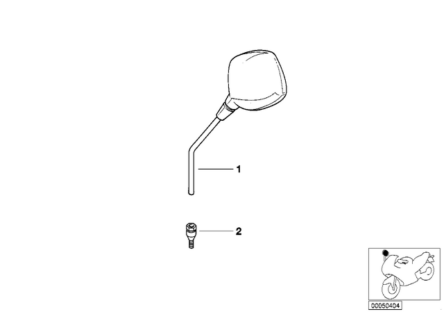 51167712256 - : Right Rear View Mirror for BMW-Motorrad Image
