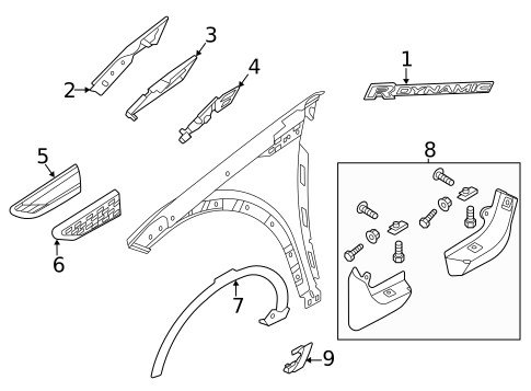 Exterior Trim - Fender for 2022 Land Rover Discovery Sport #0