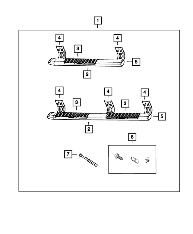 68193120AC - Mopar Accessories - Component Parts: Side Step, Right for Mopar Image