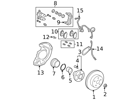 Brake Components for 2007 Lexus RX350 #1