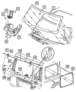 55369029AE - Body Sheet Metal Except Doors: Windshield for Mopar Image