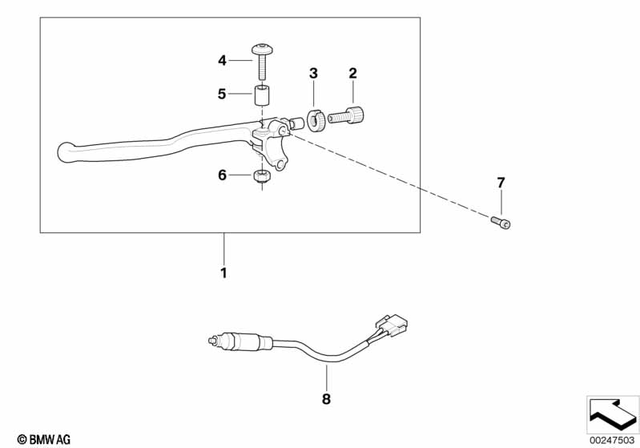 32727678100 - Steering: Adjustment Screw, Bowden Cable -  for BMW-Motorrad Image