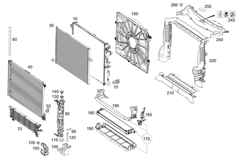 Radiator, Mounting, and Covering for 2021 Mercedes-Benz E53 AMG #0