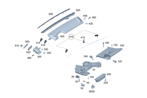 Instrument Panel Detachable Parts for 1991 Mercedes-Benz 350SD #0