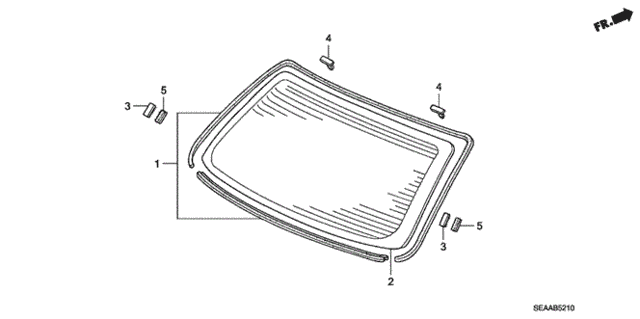 Rear Windshield for 2008 Acura TSX #0