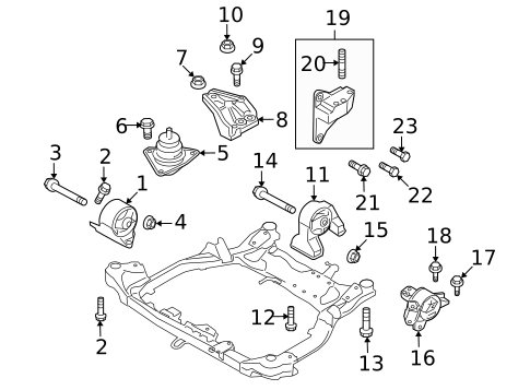 Engine & Trans Mounting for 2013 Kia Forte #0